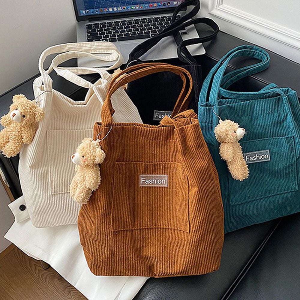 [리뷰] 코듀로이 숄더백 곰돌이 키링 포함 4컬러 가벼운 가방 그린 비교·체크리스트 가이드