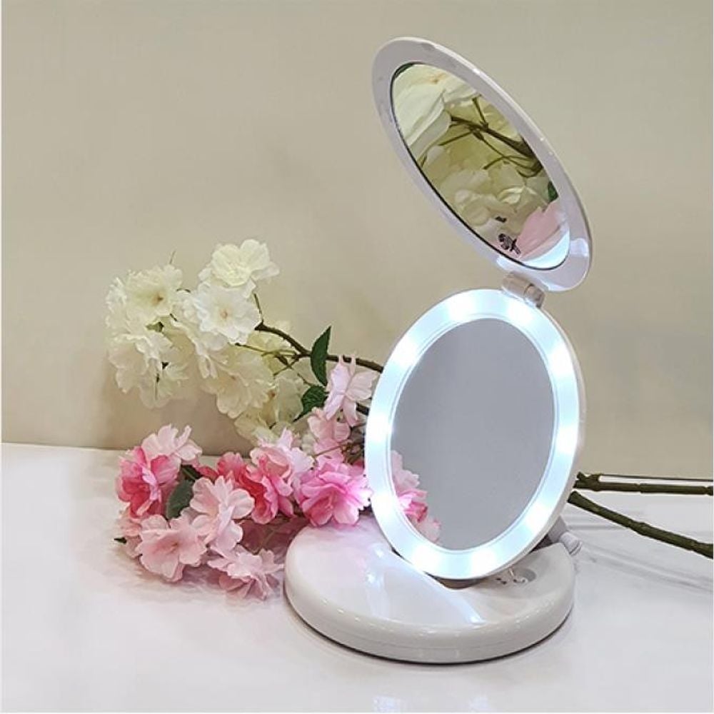 [리뷰] LED 콤팩트거울 탁상거울 일반거울+5배확대거울 비교·체크리스트 가이드